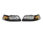 1999-2004 Raxiom Axial Series OEM Style Replacement Headlights; Black Housing; Clear Lens