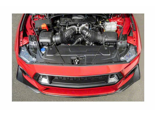 2024-2025 Mustang Radiator Cover; Carbon Fiber