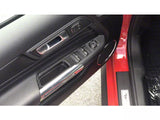 2015-2023 Mustang Door Switch Panel Accent Trim; Domed Carbon Fiber