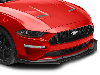 2018-2023 Mustang Solid Aluminum Front Air Chin Splitter; Matte Black