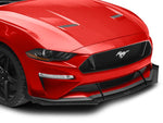 2018-2023 Mustang Solid Aluminum Front Air Chin Splitter; Matte Black