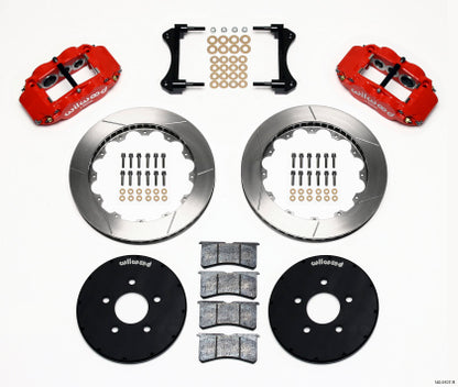 1994-2004 Wilwood Superlite 6R Front Big Brake Kit with 12.90-Inch Slotted Rotors; Red Calipers