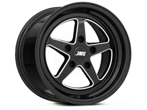 1994-2025 JMS Avenger Series Black Clear with Diamond Cut Wheel; Front Only; 18x5; -24.75mm Offset