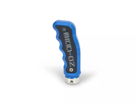 2015-2025 Mustang Barton Automatic Pistol Grip Shift Knob with Black Inlays and Barton Engraving; Grabber Blue