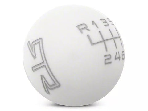 2011-2014 RTR 6-Speed Shift Knob; White/Gray