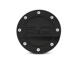 2015-2023 Mustang Competition Series Fuel Door with 5.0 Logo; Black