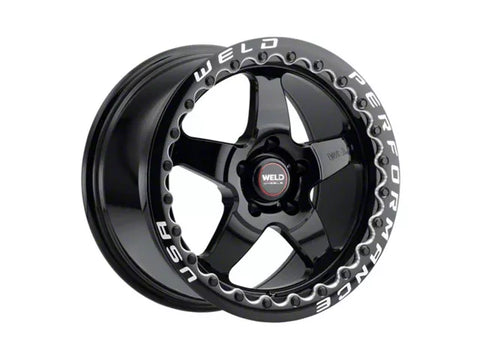 2005-2025 WELD Street Performance Ventura Beadlock Gloss Black Wheel; Rear Only; 17x10; 49mm Offset