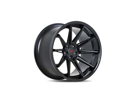 2005-2025 Ferrada Wheels CM2 Matte Black with Gloss Black Lip Wheel; Rear Only; 19x10.5; 43mm Offset