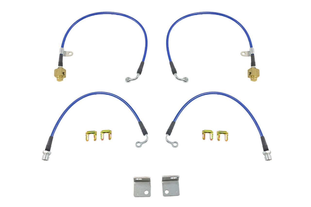 2024-2025 Steeda Mustang GT Base/EcoBoost Brembo Braided Stainless Brake Line Kit