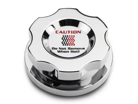 2015-2023 Mustang Modern Billet Radiator Cap Cover; Chrome