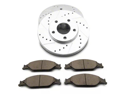 1999-2004 C&L Super Sport Brake Rotor and Pad Kit; Front