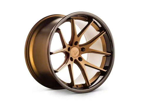 2005-2025 Ferrada Wheels FR2 Matte Bronze with Gloss Black Lip Wheel; 19x9.5; 40mm Offset