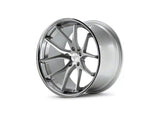 2005-2025 Ferrada Wheels FR2 Machine Silver with Chrome Lip Wheel; 19x8.5; 35mm Offset