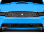 2010-2012 Cervini's Upper Billet Grille with Tri-Bar Pony Logo; Brushed