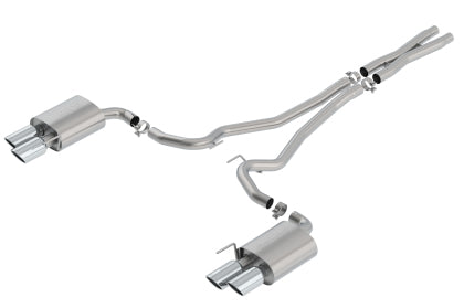 2018-2023 Mustang GT CONVERTIBLE w/o Active Borla S-Type Cat-Back Exhaust with Chrome Tips