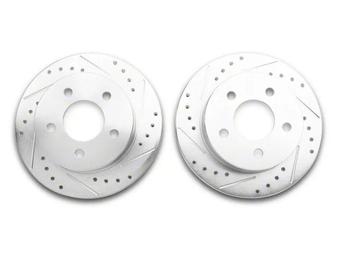 1994-2004 C&L Super Sport Cross-Drilled and Slotted Rotors; Rear Pair