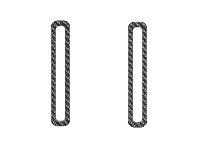 2015-2023 Mustang Door A/C Vent Accent Trim; Domed Carbon Fiber