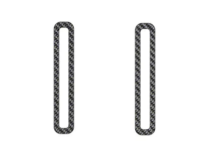 2015-2023 Mustang Door A/C Vent Accent Trim; Domed Carbon Fiber