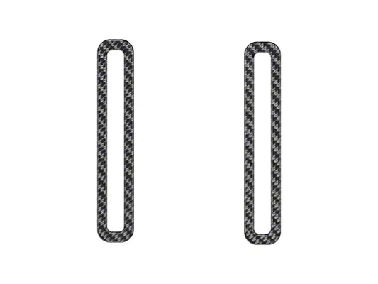 2015-2023 Mustang Door A/C Vent Accent Trim; Domed Carbon Fiber