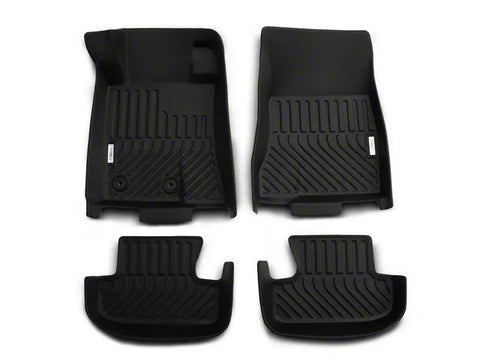 2015-2025 Mustang TruShield Precision Molded Front and Rear Floor Liners; Black