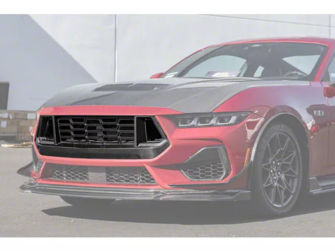 2024-2025 Mustang GT Dark Horse Style Upper Grille; Carbon Fiber