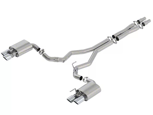 2018-2023 Mustang GT Borla ATAK Cat-Back Exhaust with Chrome Tips W/ ACTIVE EXHAUST