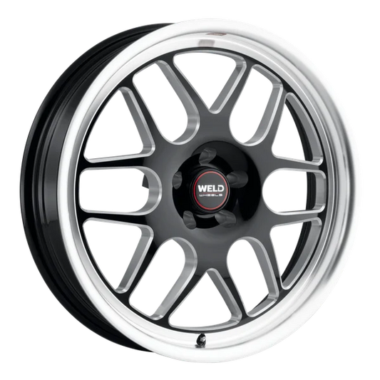 2015-2020 Shelby GT350 / 2020-2022 Shelby GT500 / 2024+ Dark Horse Weld Racing Solana Drag 1-Piece Gloss BLK MIL DIA Wheel - 20x5 with 5x114.3 Bolt, 1.5BS, ET -38