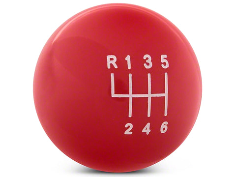 2011-2014 Modern Billet Retro Style 6-Speed Shift Knob; Red