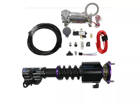 2005-2014 D2 Racing RS Series Coil-Over Kit with Front Air Cups and Gold Tankless Control System