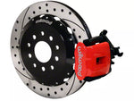 1994-2004 Wilwood CPB Rear Big Brake Kit with Drilled and Slotted Rotors; Red Calipers