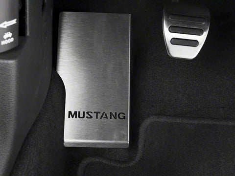 2005-2014 Dead Pedal Cover; Mustang Logo