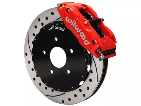 1994-2004 Wilwood Superlite 6R Front Big Brake Kit with 12.90-Inch Drilled and Slotted Rotors; Red Calipers