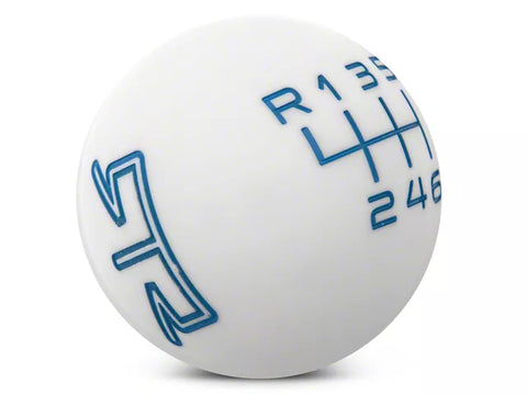 2011-2014 RTR 6-Speed Shift Knob; White/Blue