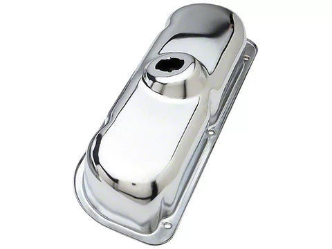 1983-1986 3.8L Mustang Traditional Style Valve Covers; Chrome