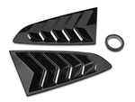 2015-2023 Mustang Sport Quarter Window Louvers; Gloss Black