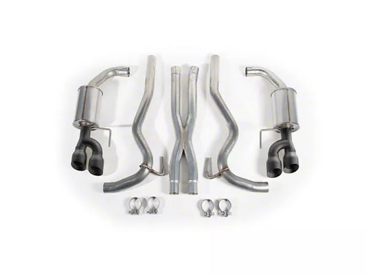 2018-2023 Mustang GT Fastback w/o Active Roush Cat-Back Exhaust with Black Tips