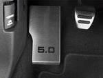 2005-2014 Dead Pedal Cover; 5.0 Logo