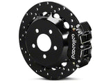 2015-2023 Mustang Wilwood DynaPro 4R Drag Race Rear Big Brake Kit with Drilled Rotors; Anodized Gray Calipers