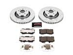 2015-2020 Mustang GT w/o Performance Pack, EcoBoost w/ Performance Pack PowerStop Z23 Evolution Sport Brake Rotor and Pad Kit; Front