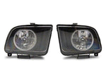 2005-2009 LED Halo Factory Style Headlights; Matte Black Housing; Clear Lens