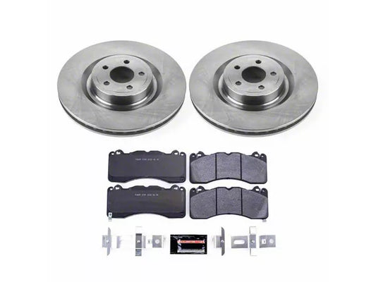 2015-2023 Mustang GT w/ Performance Pack PowerStop Track Day Brake Rotor and Pad Kit; Front