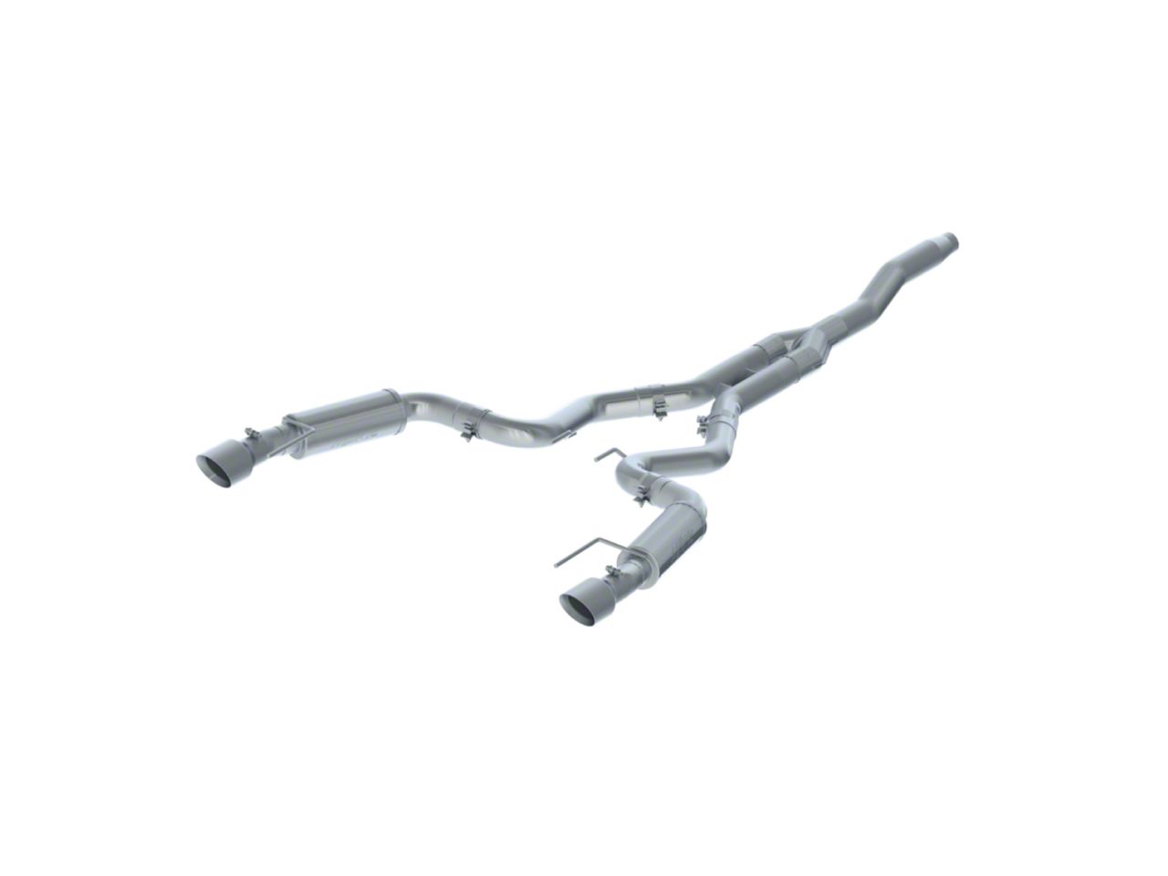 2015-2023 Mustang EcoBoost Fastback w/o Active Exhaust MBRP Armor Plus Cat-Back Exhaust with Y-Pipe; Street Version