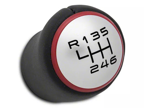 2015-2023 Mustang Modern Billet GT350 Style Shift Knob; Direct Fit; Black