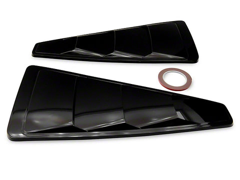 2005-2014 Quarter Window Louvers; Gloss Black