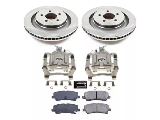 2015-2023 Mustang GT, EcoBoost w/ Performance Pack PowerStop OE Replacement Brake Rotor, Pad and Caliper Kit; Rear