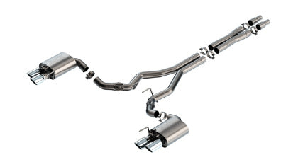 2024-2025 Mustang GT w/ Active Borla ATAK Cat-Back Exhaust with Chrome Tips