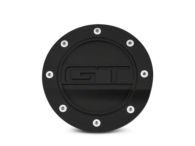 2015-2023 Mustang Competition Series Fuel Door with GT Logo; Black