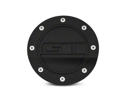 2015-2023 Mustang Competition Series Fuel Door with GT Logo; Black