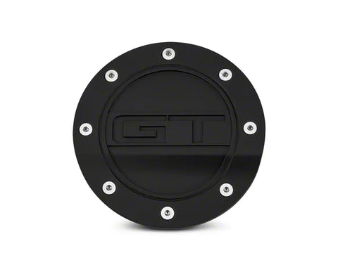 2015-2023 Mustang Competition Series Fuel Door with GT Logo; Black