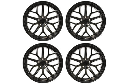 2005-2023 Steeda Mustang Trident Satin Black Staggered Street Wheel Package - 19x10/11